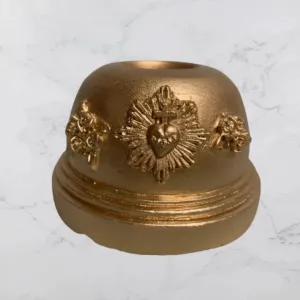 Plaster Candle Holder Gold
