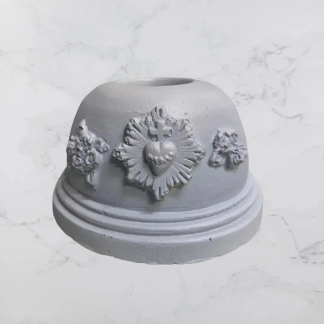 Plaster Candle Holder Gold