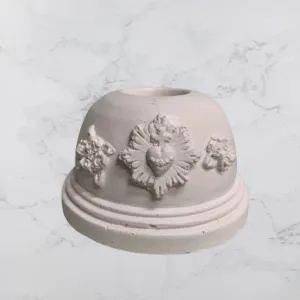 Plaster Candle Holder White