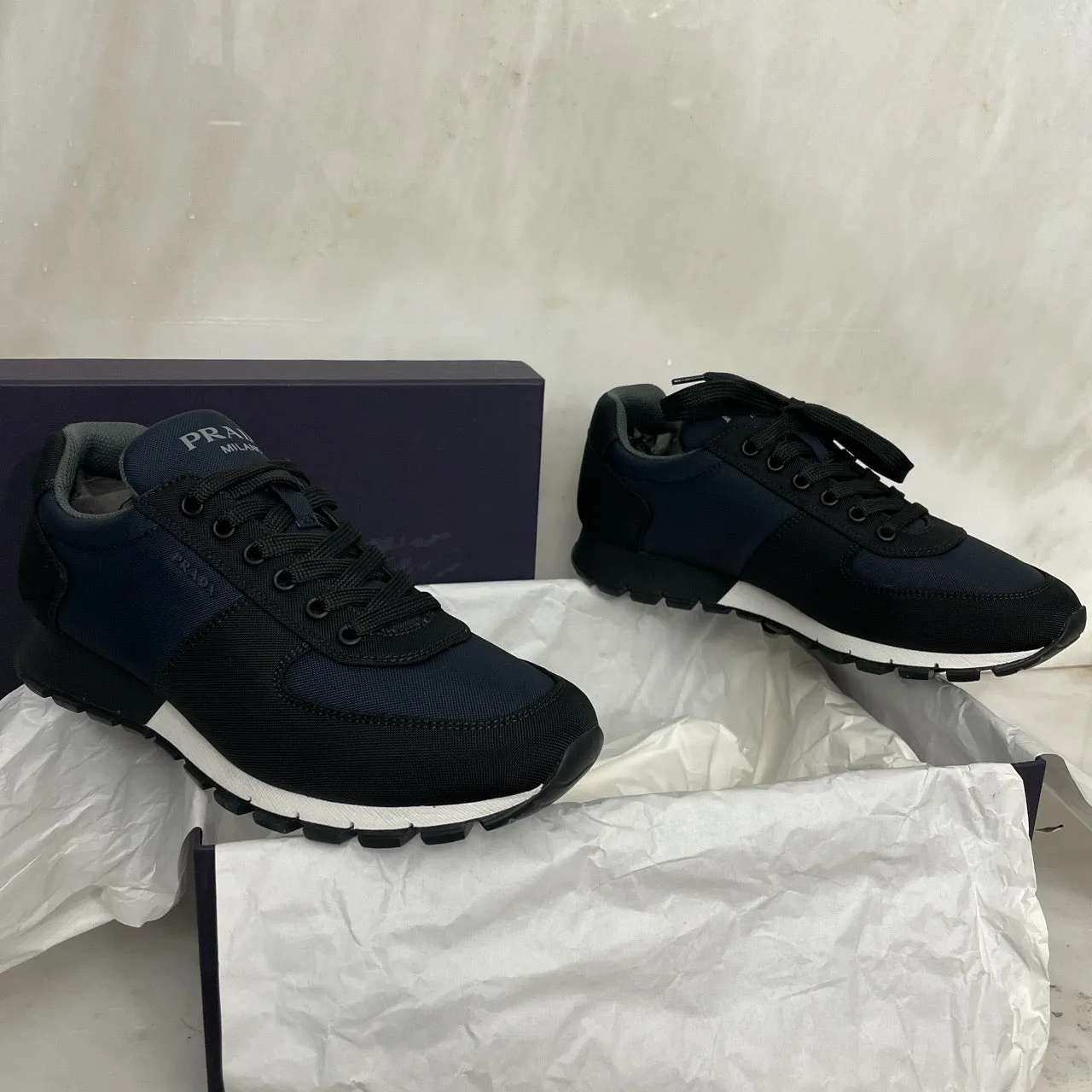 PRADA MILANO NYLON LOGO RUNNERS -