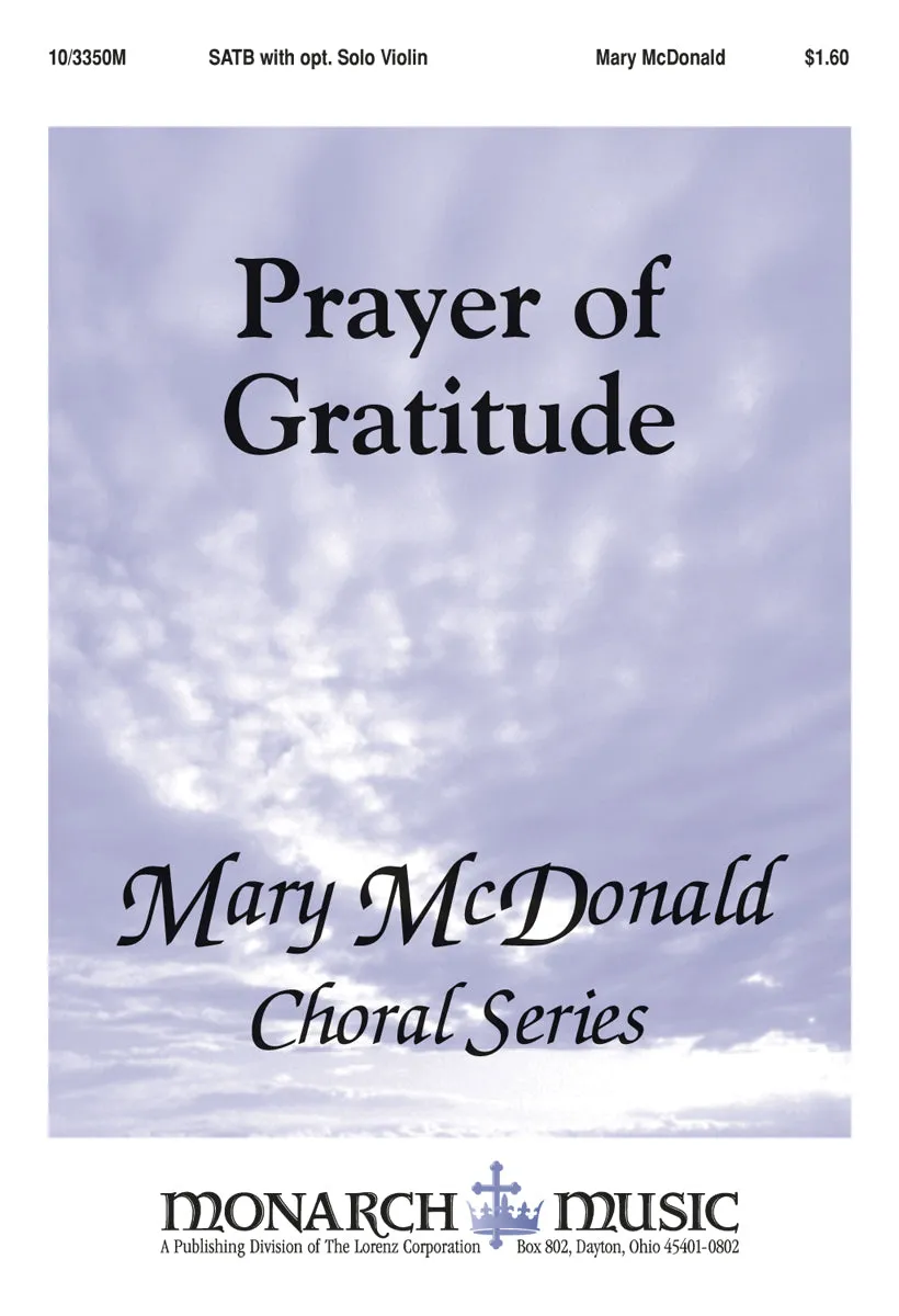 Prayer of Gratitude (SATB)