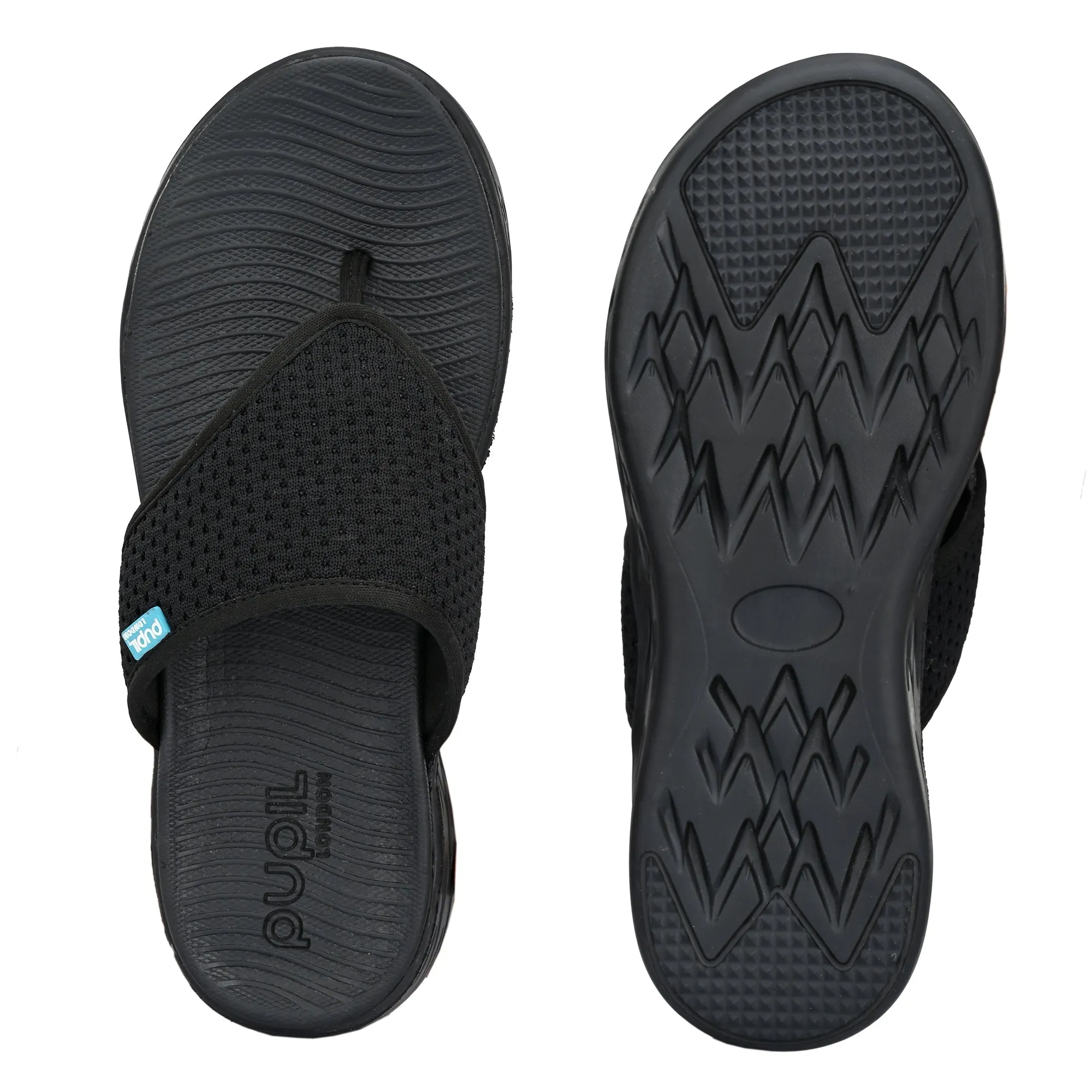 Pupil London Women's KENT-101, Flip-Flop, Black