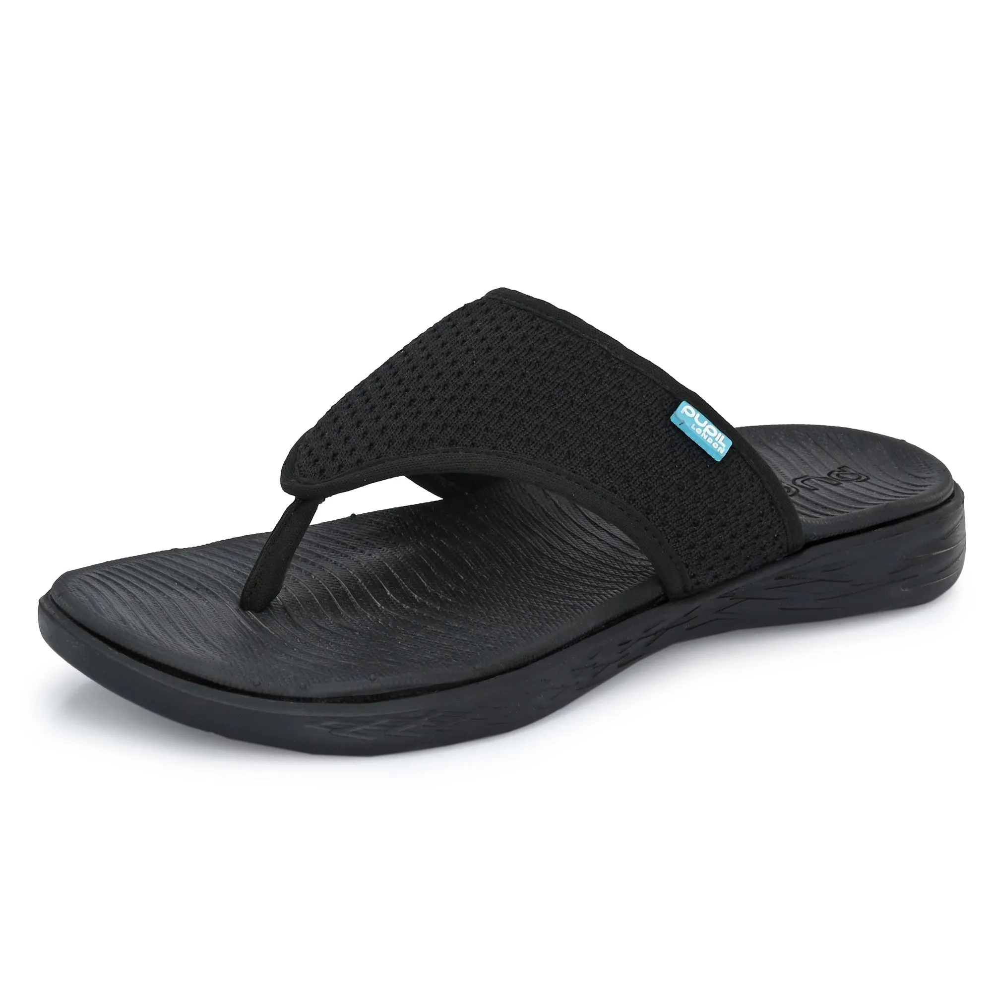 Pupil London Women's KENT-101, Flip-Flop, Black