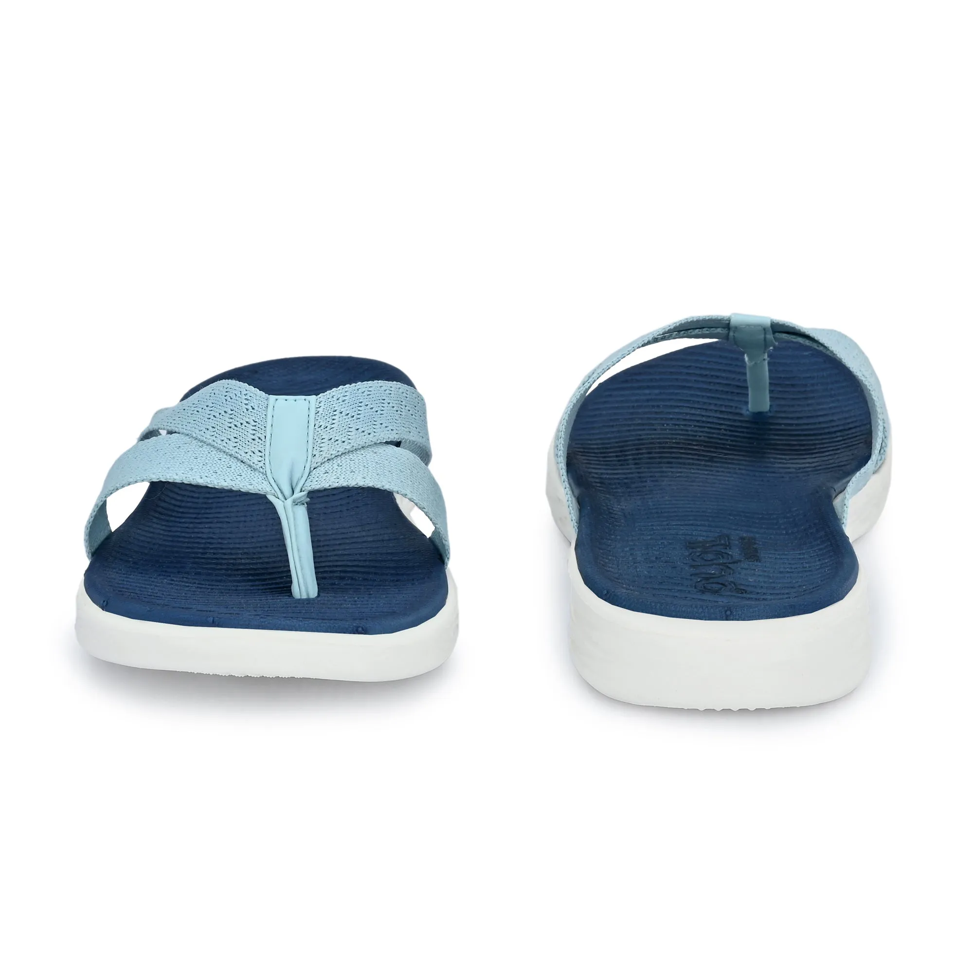 Pupil London Women's KENT-102, Flip-Flop, Blue & L. Blue