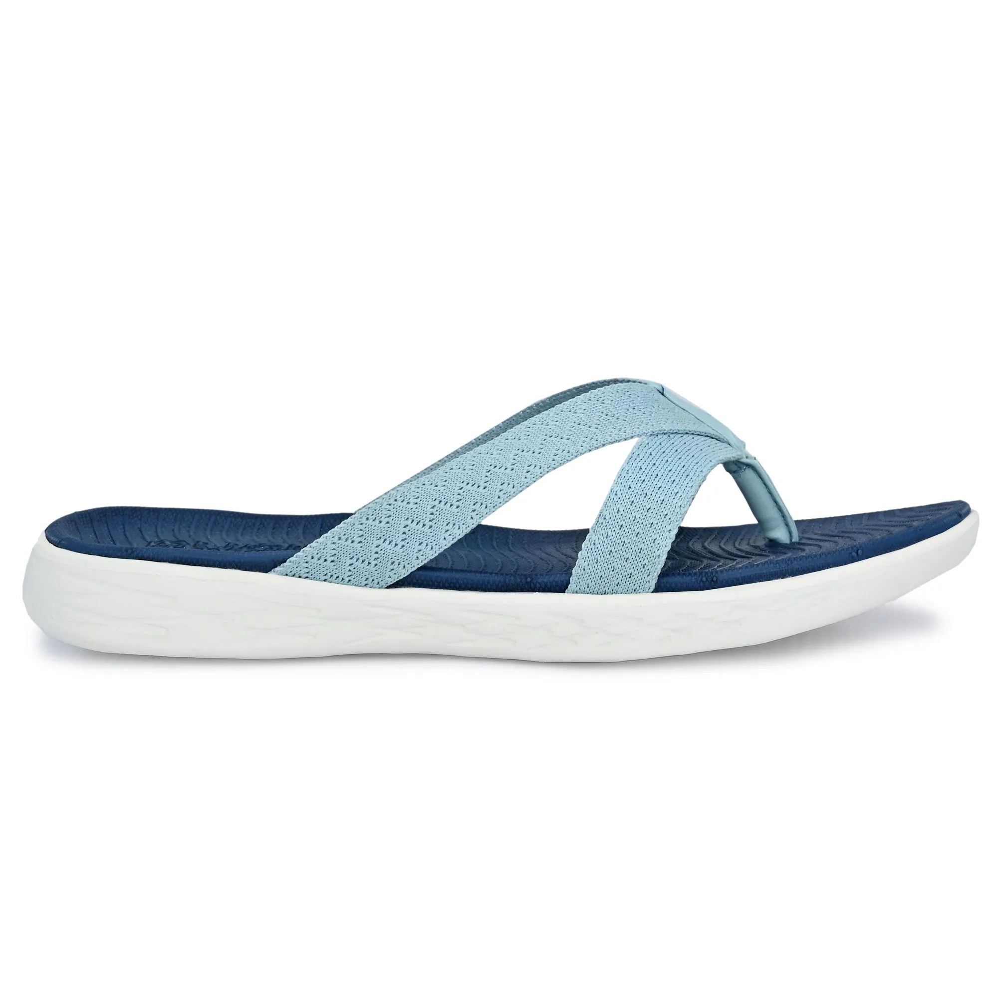 Pupil London Women's KENT-102, Flip-Flop, Blue & L. Blue