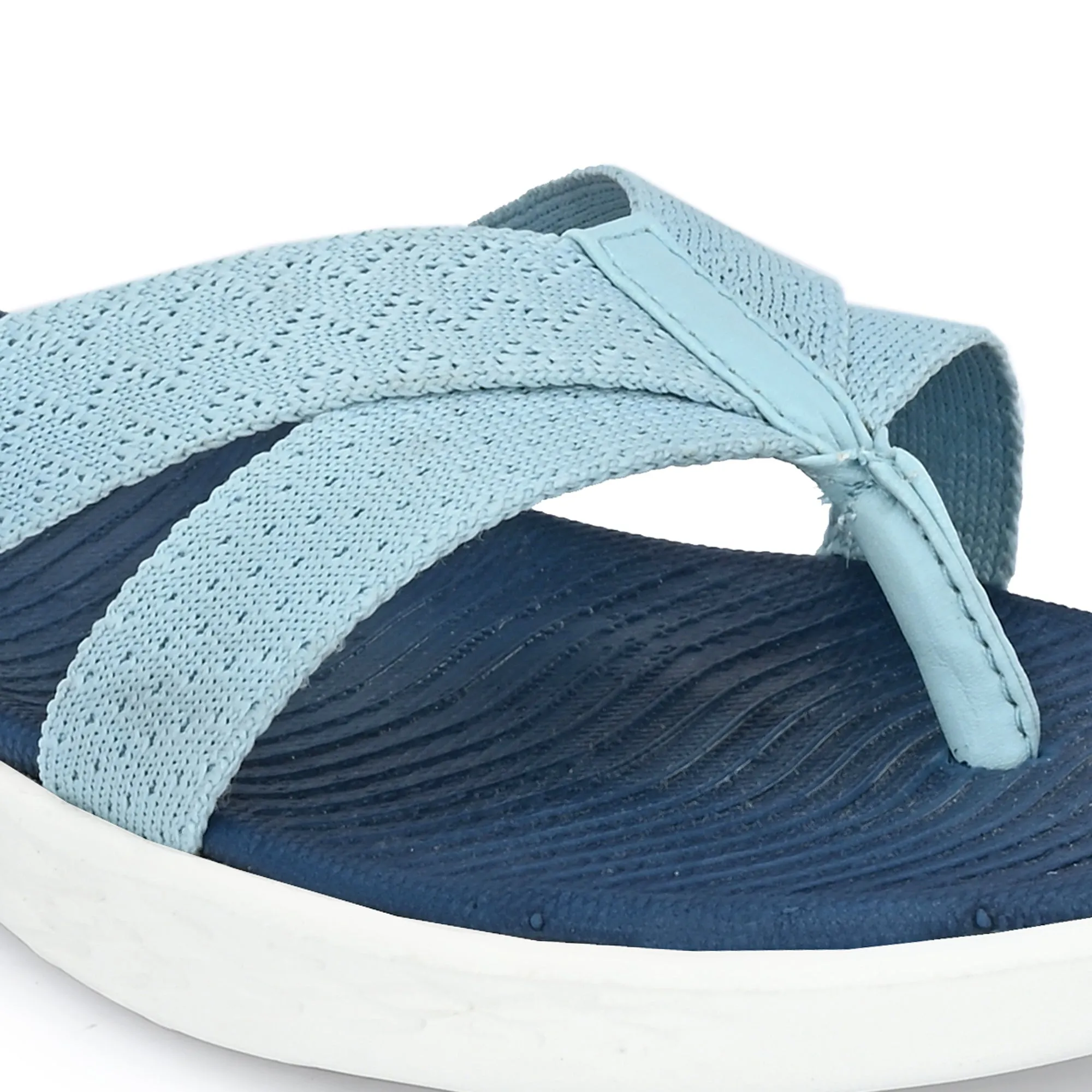 Pupil London Women's KENT-102, Flip-Flop, Blue & L. Blue