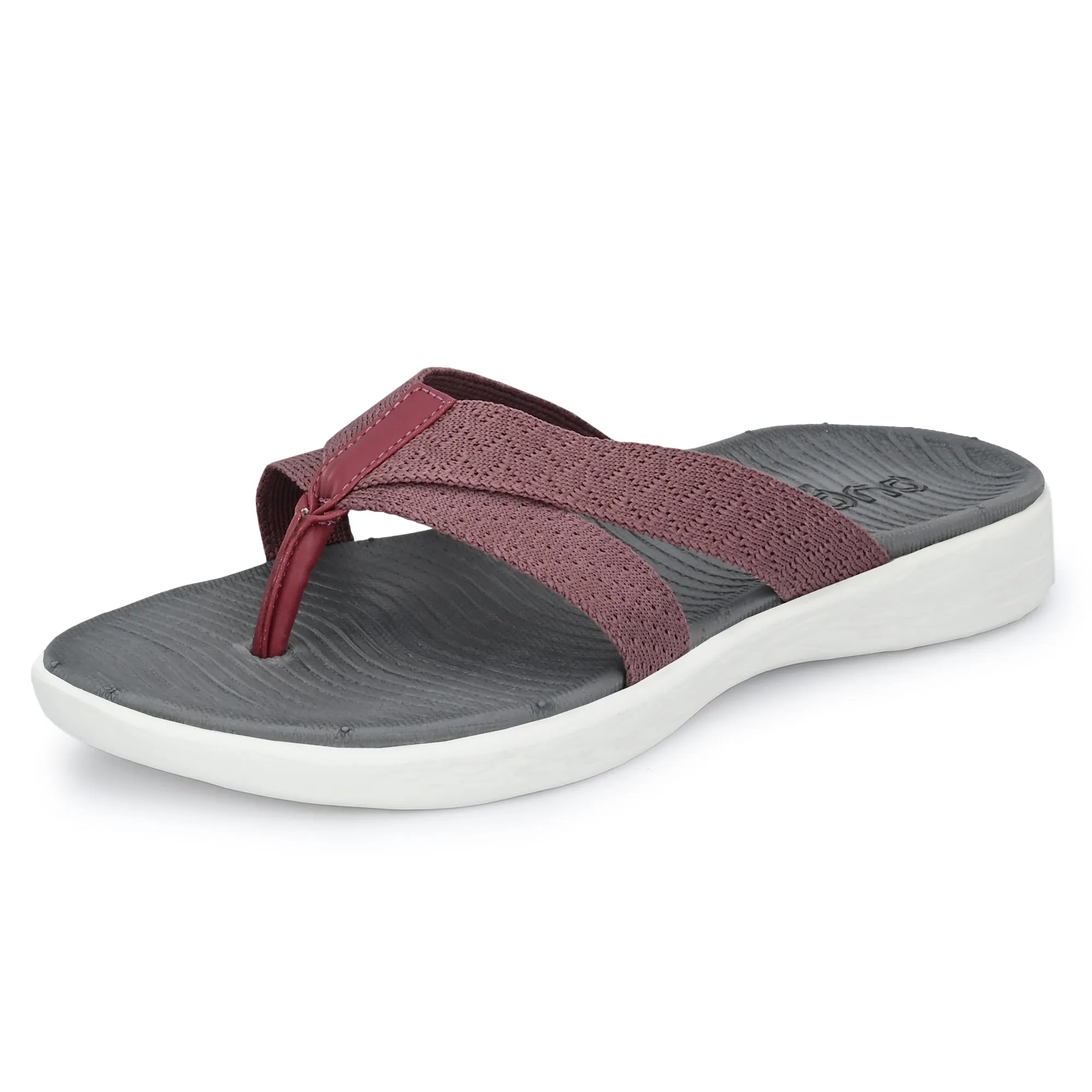Pupil London Women's KENT-102, Flip-Flop, Pale Pink & Grey