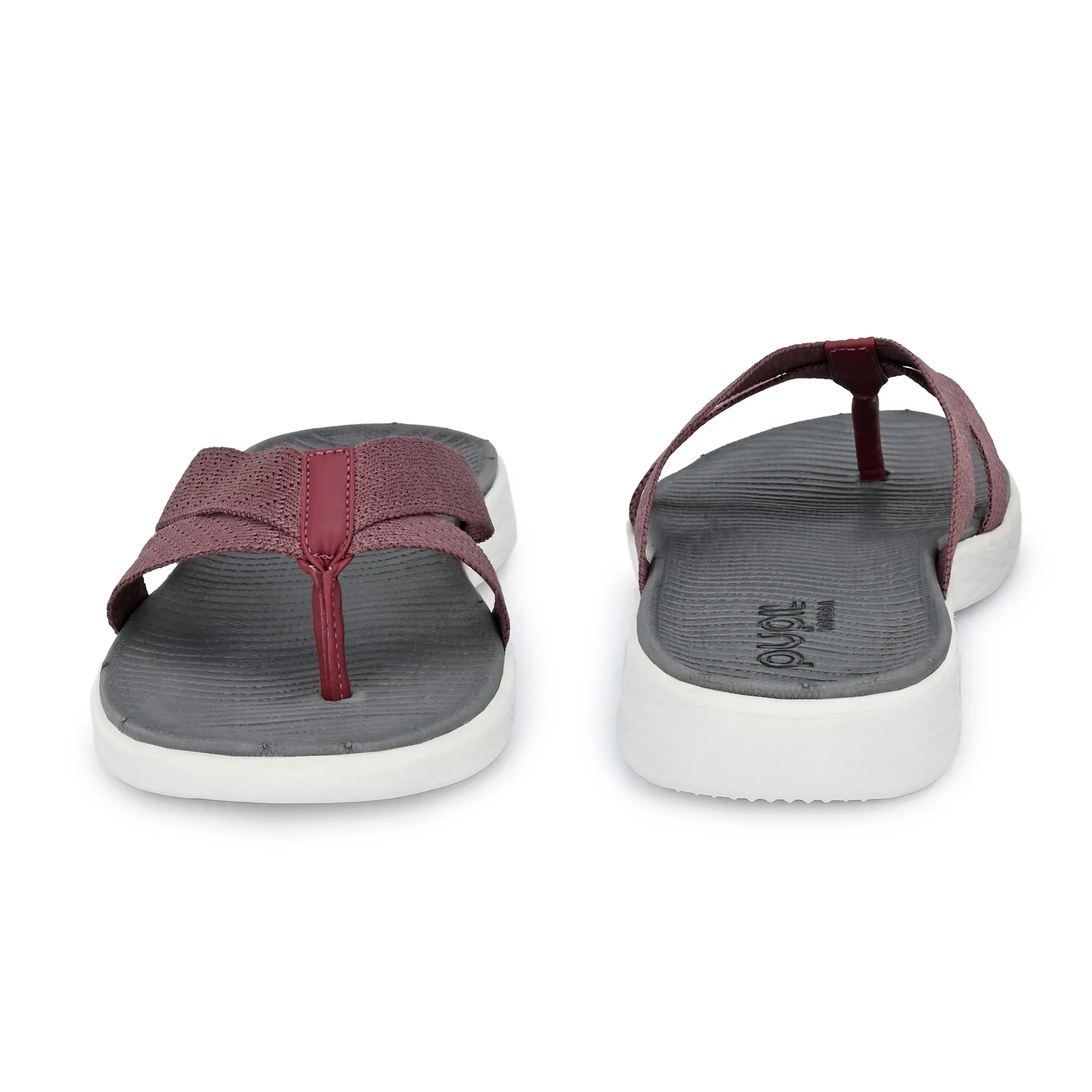 Pupil London Women's KENT-102, Flip-Flop, Pale Pink & Grey