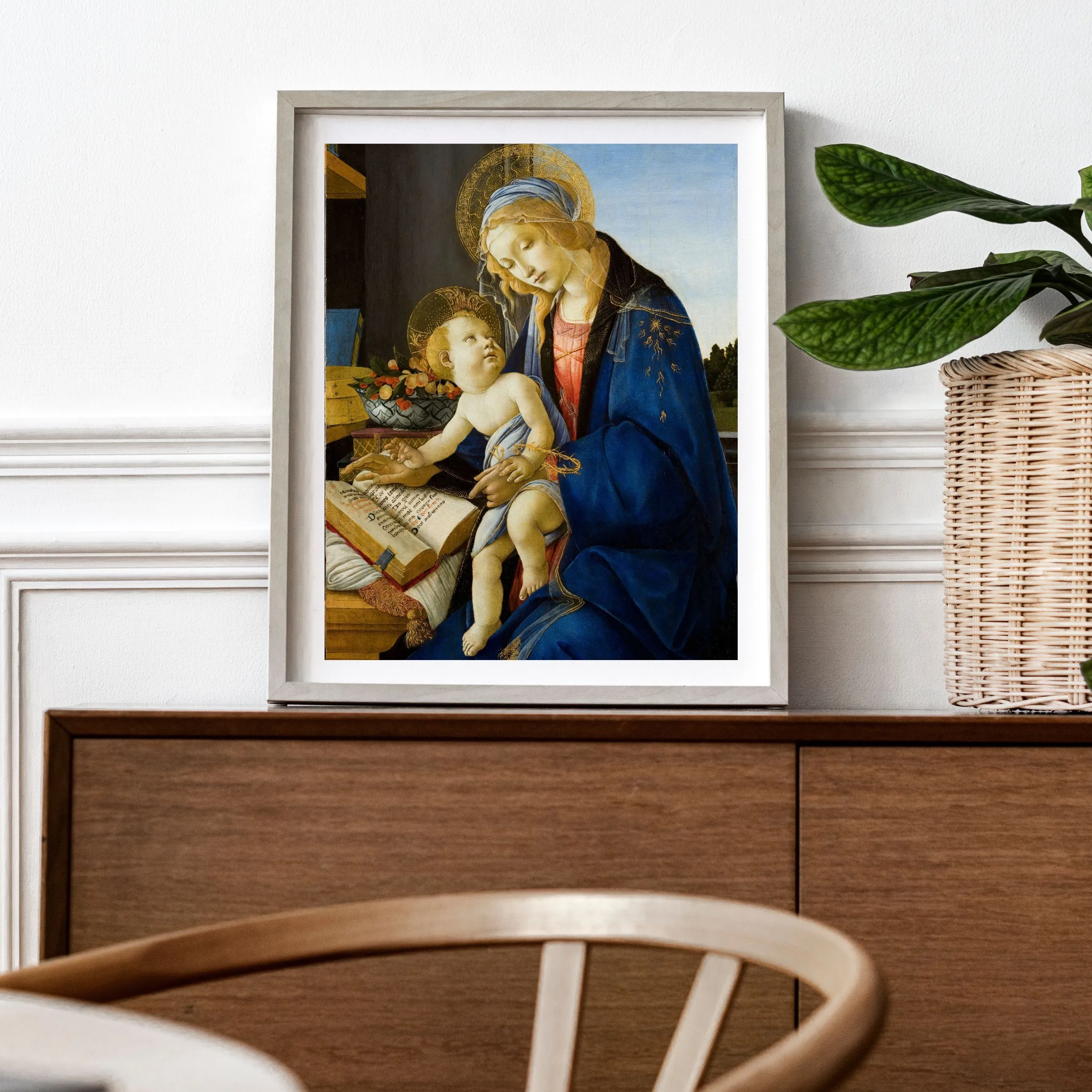 "Madonna of the Book - Botticelli": Printable Wall Art