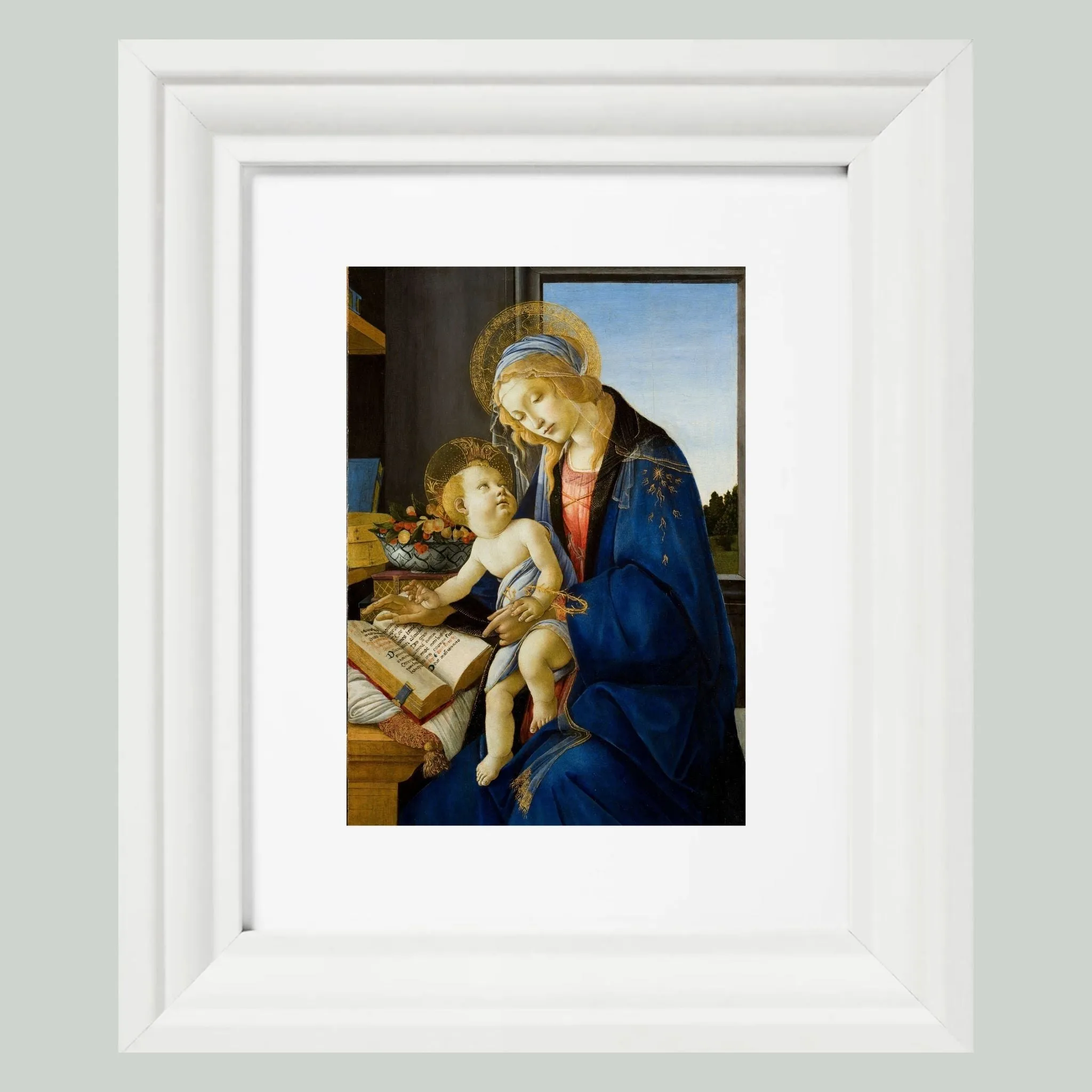 "Madonna of the Book - Botticelli": Printable Wall Art