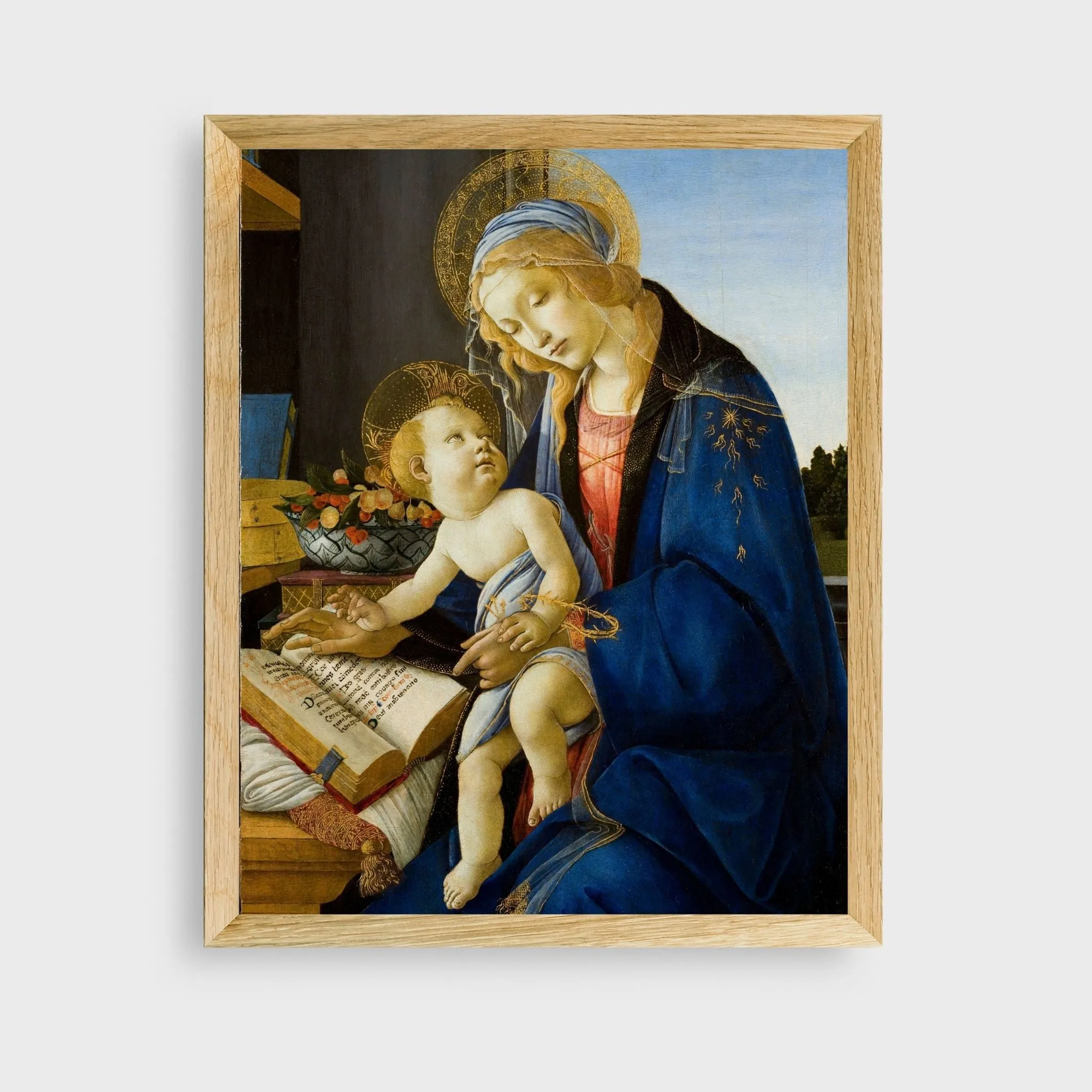 "Madonna of the Book - Botticelli": Printable Wall Art