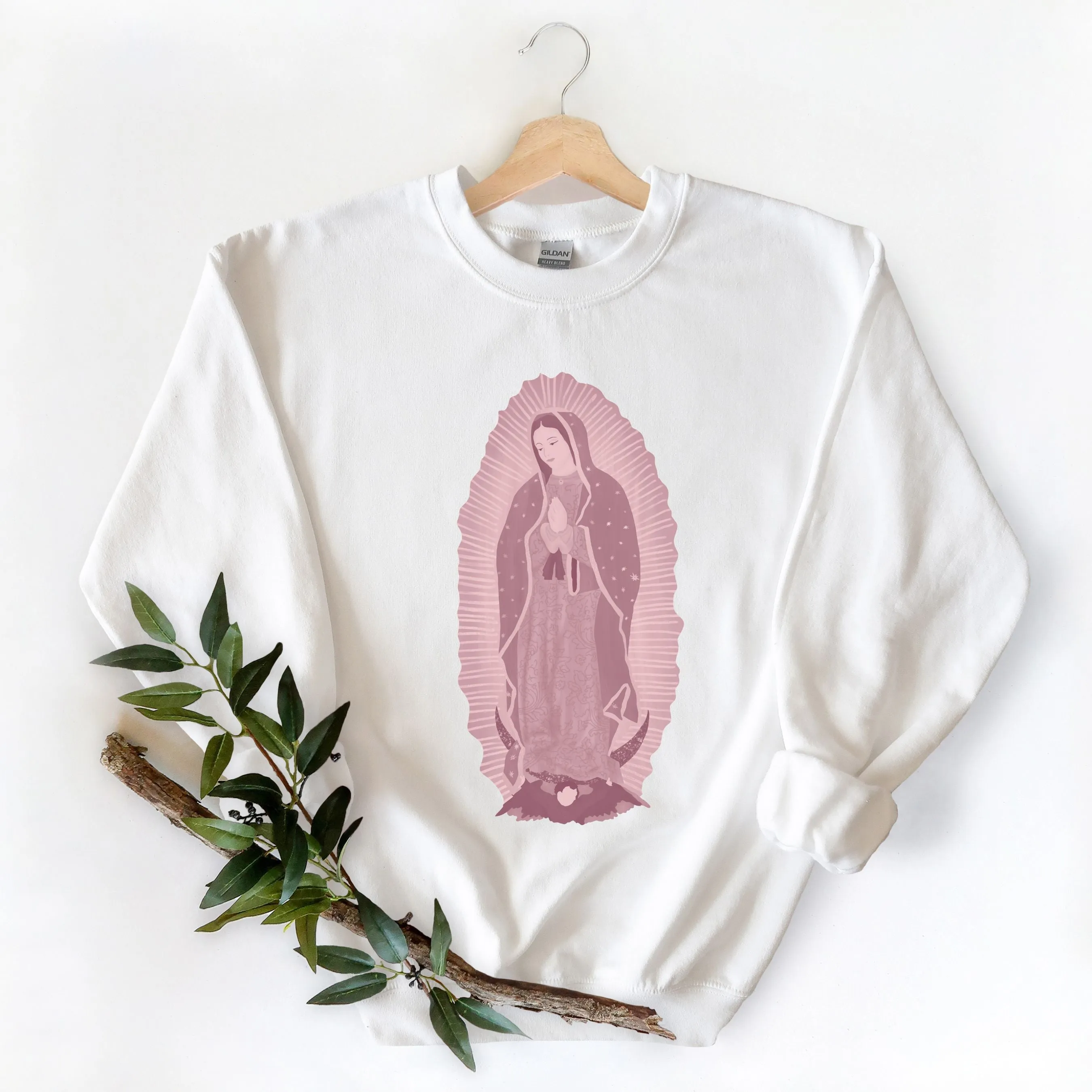 "Our Lady of Guadalupe" Sweatshirt in Blues or Pinks