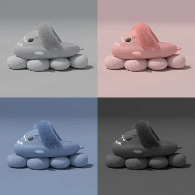 Removable Thick Soled Cotton Slippers EVA Female Autumn Winter Indoor