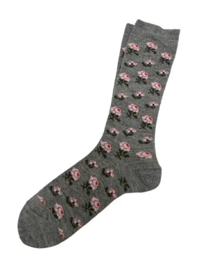Rosa Alpaca Socks in Grey - Medium