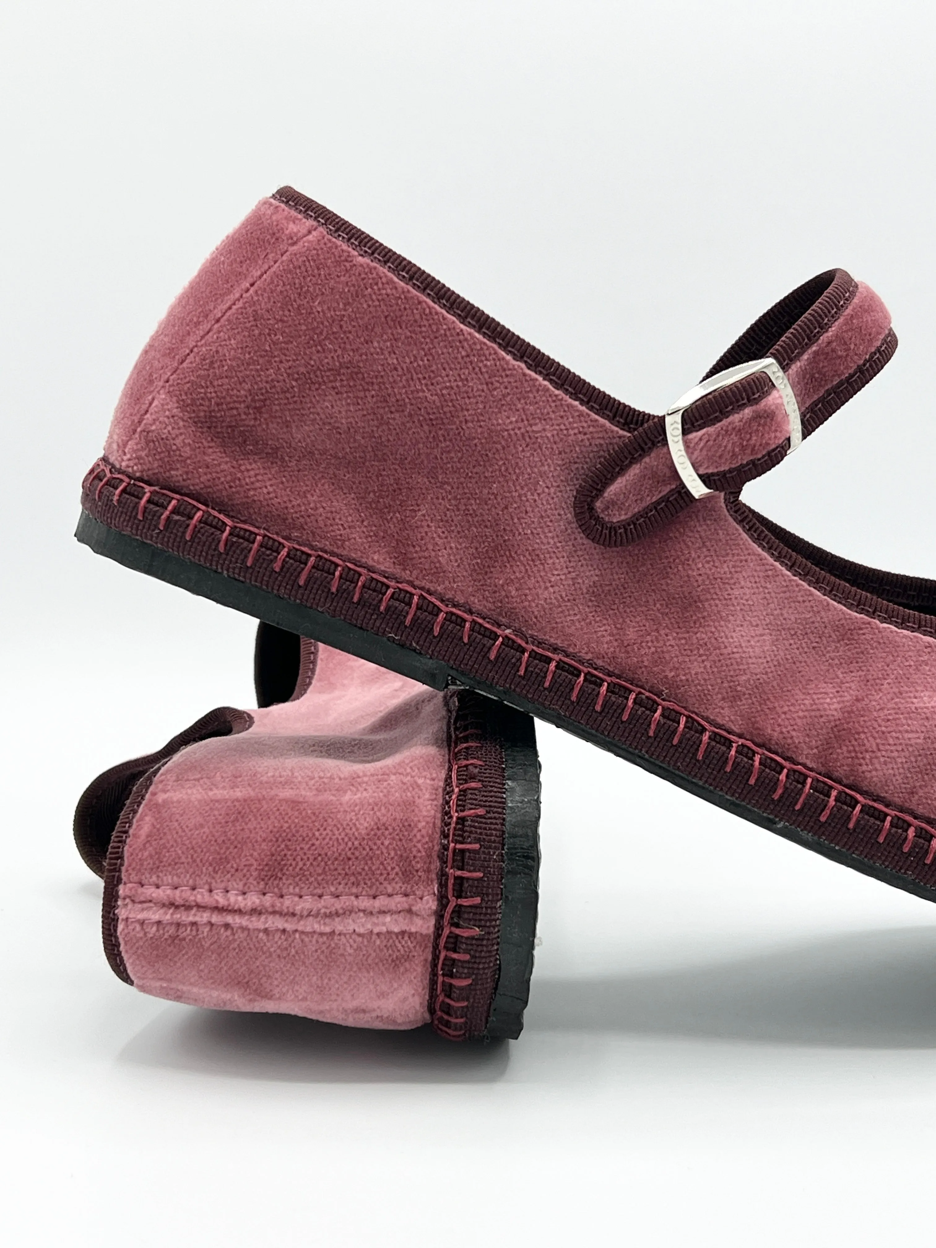 Rosewood Cotton Velvet Mary Jane