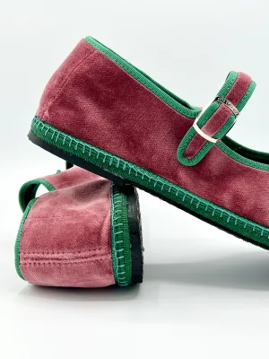 Rosewood Cotton Velvet Mary Jane
