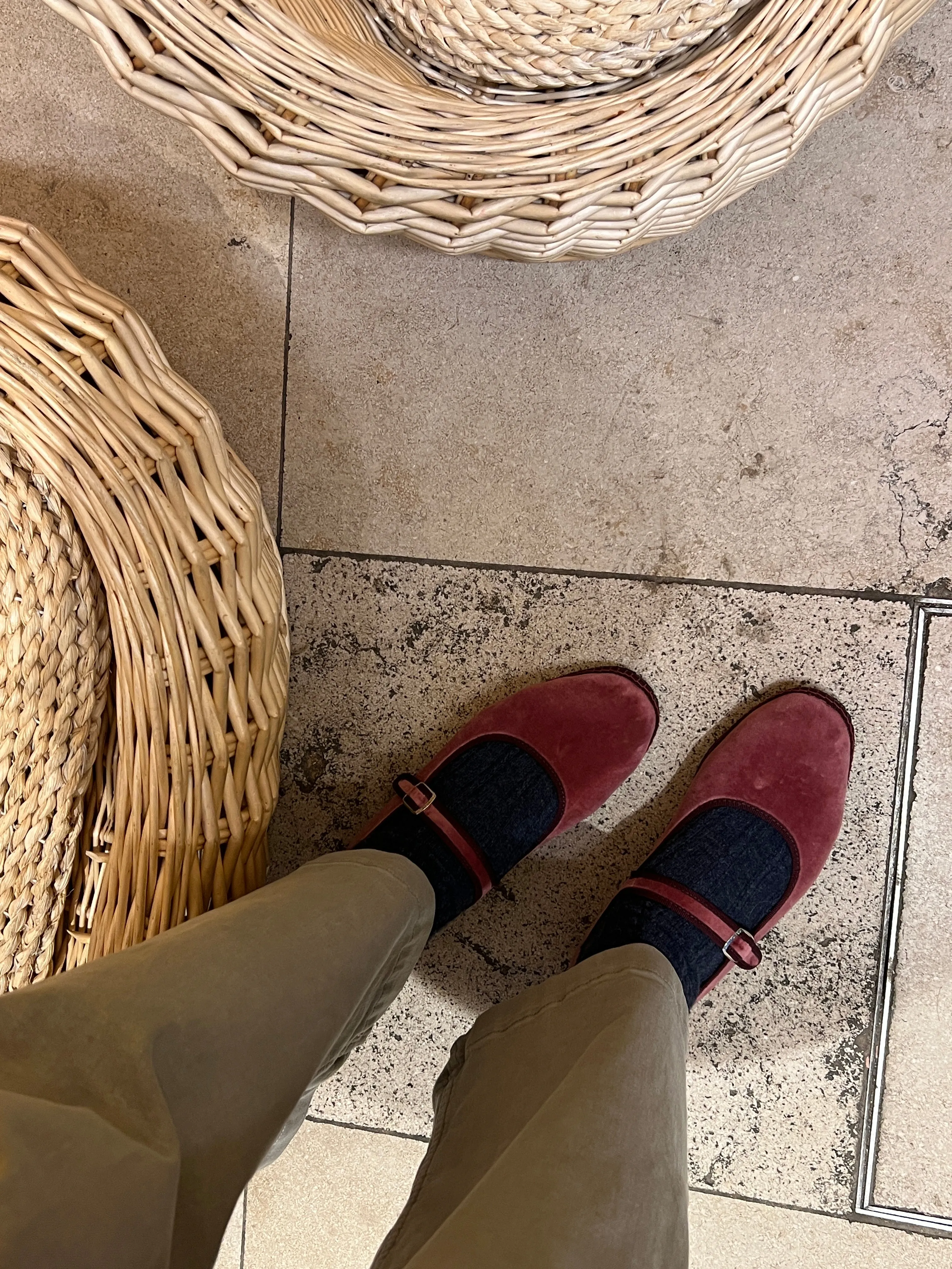 Rosewood Cotton Velvet Mary Jane