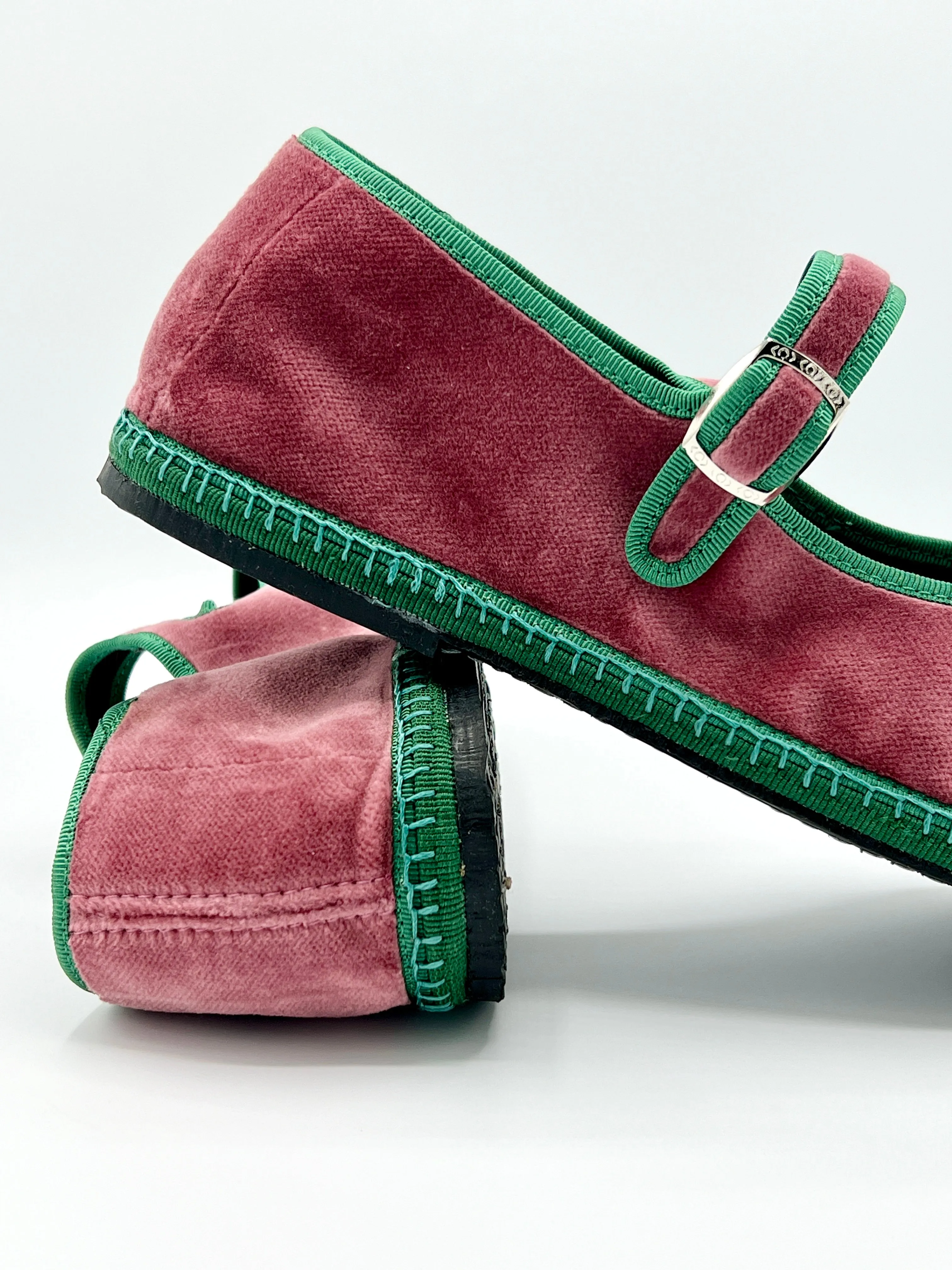 Rosewood Cotton Velvet Mary Jane