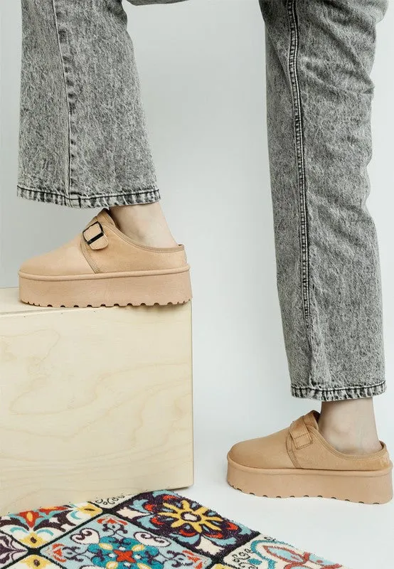 Ryeson Buckle Strap Platform Classic Slip-On