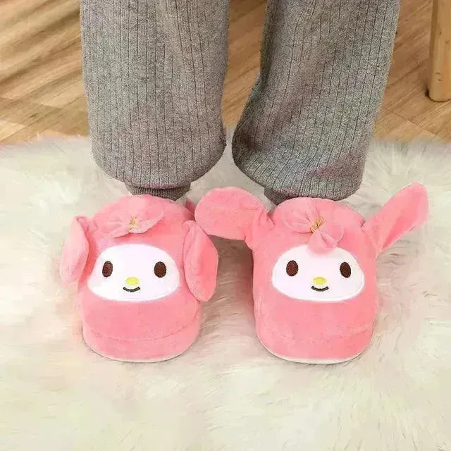 Sanrio Kuromi Cinnamoroll Plush Indoor Slippers