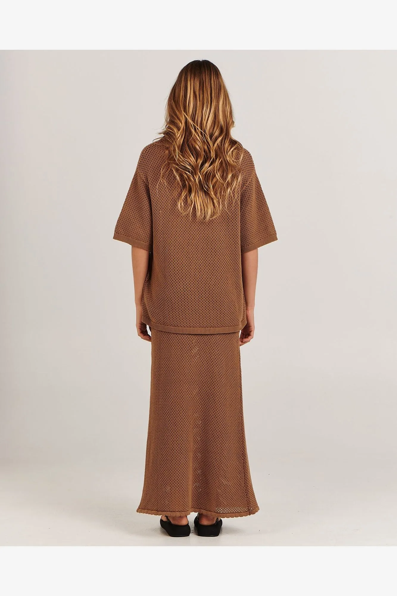 SARAH MAXI SKIRT - BROWN