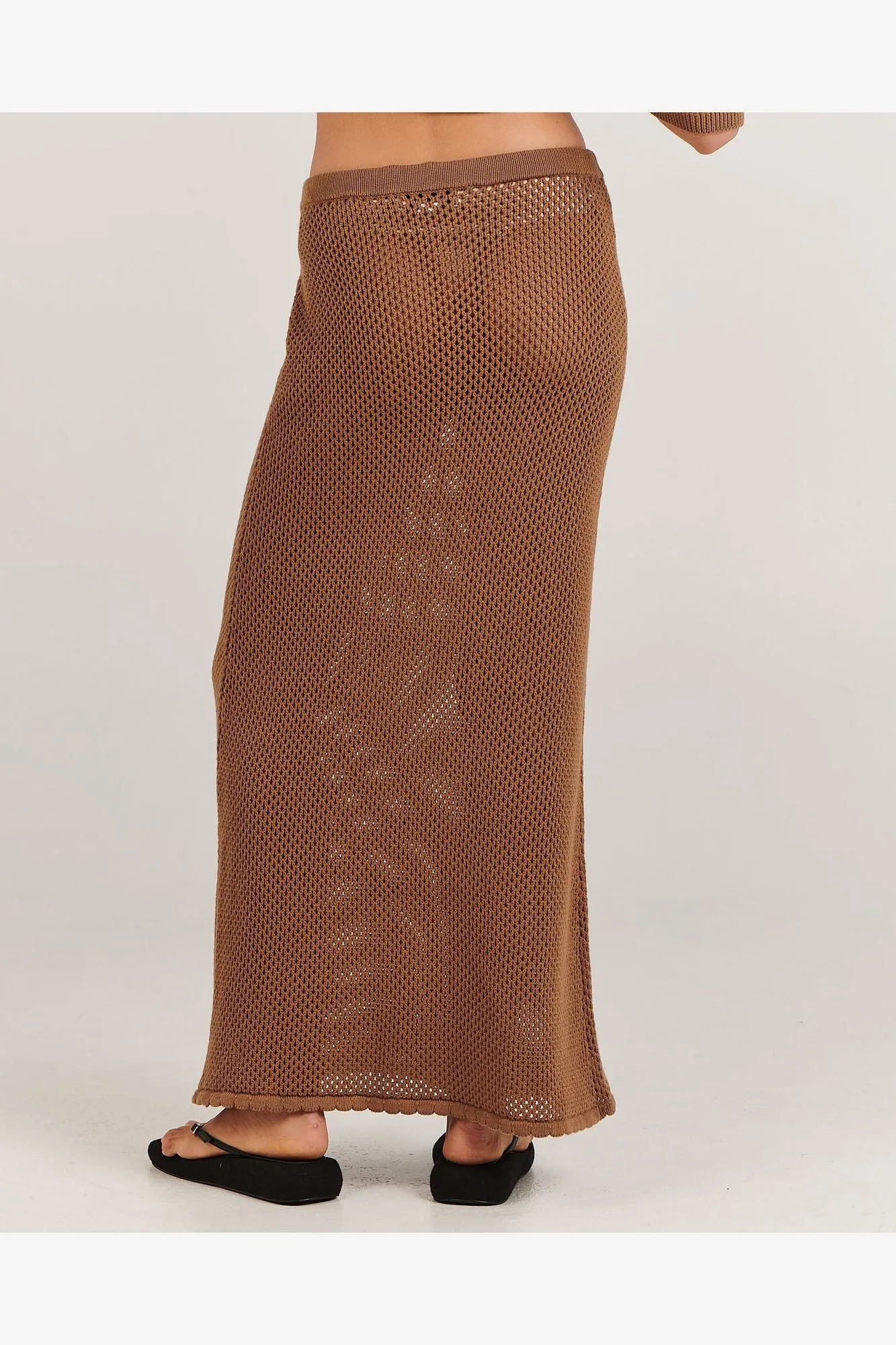 SARAH MAXI SKIRT - BROWN