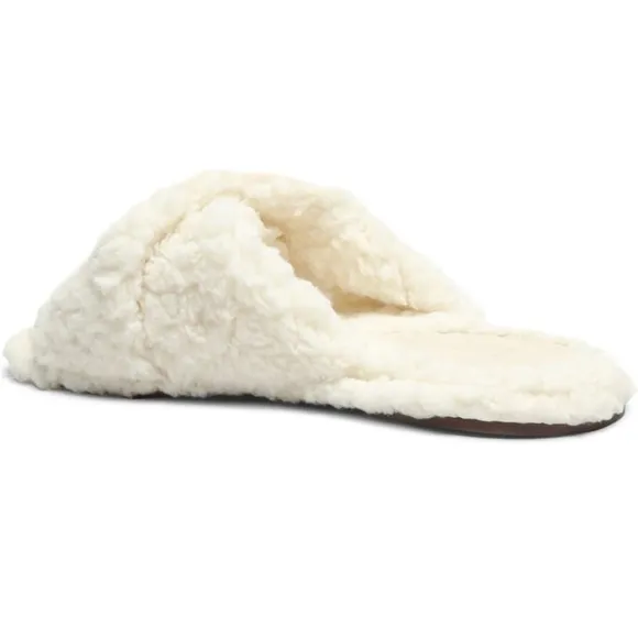SCHUTZ 🥥 Sherpa slippers in Areia