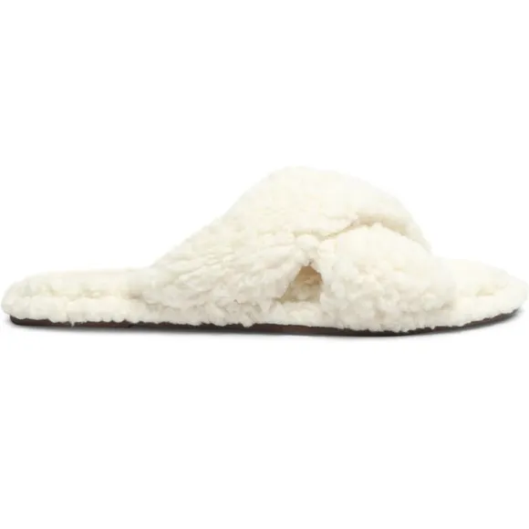 SCHUTZ 🥥 Sherpa slippers in Areia
