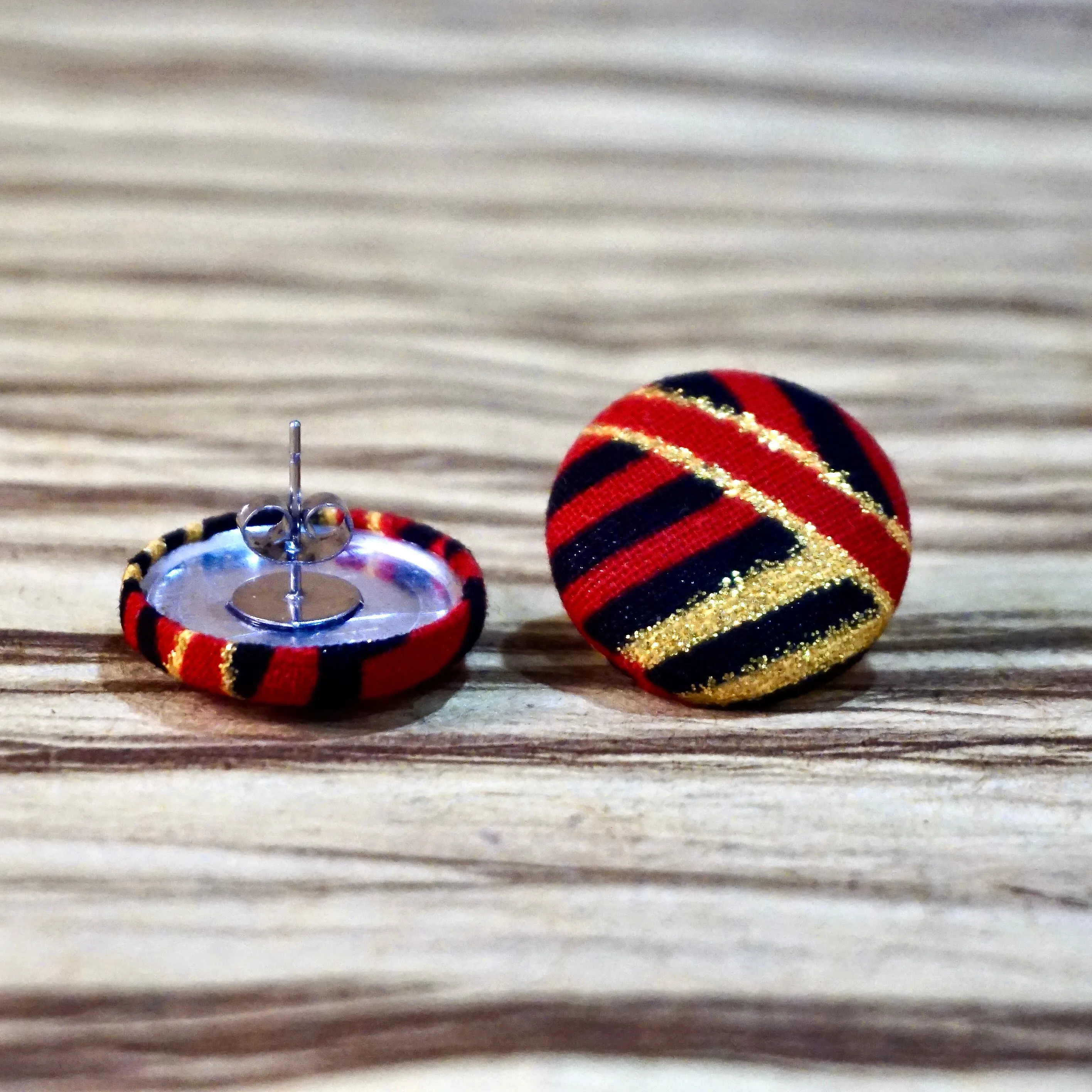 Sharvari Ankara Fabric Stud Earrings