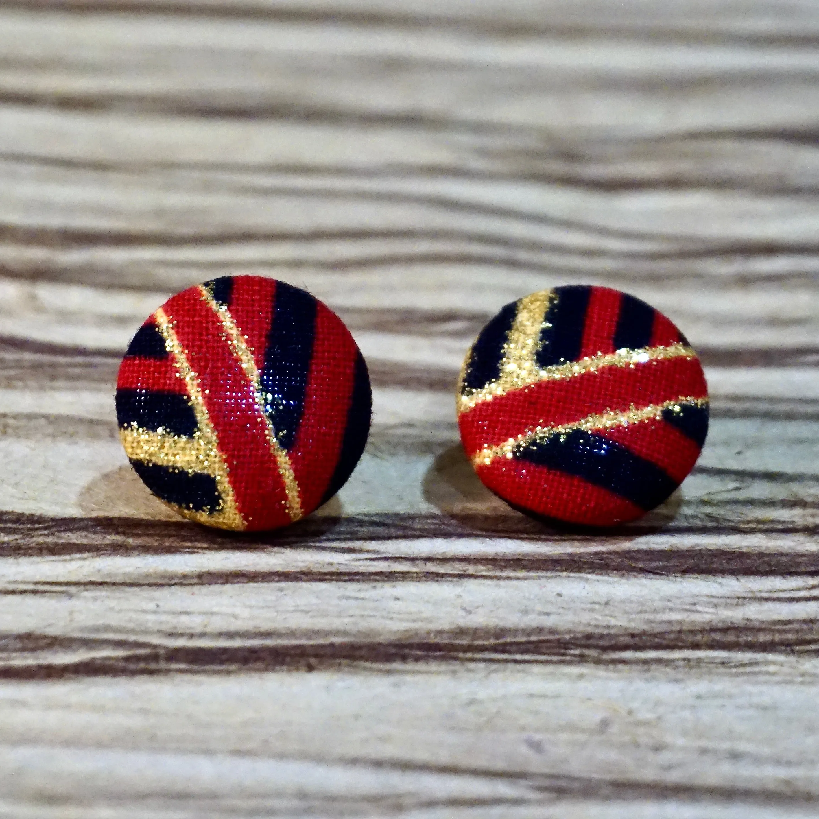 Sharvari Ankara Fabric Stud Earrings