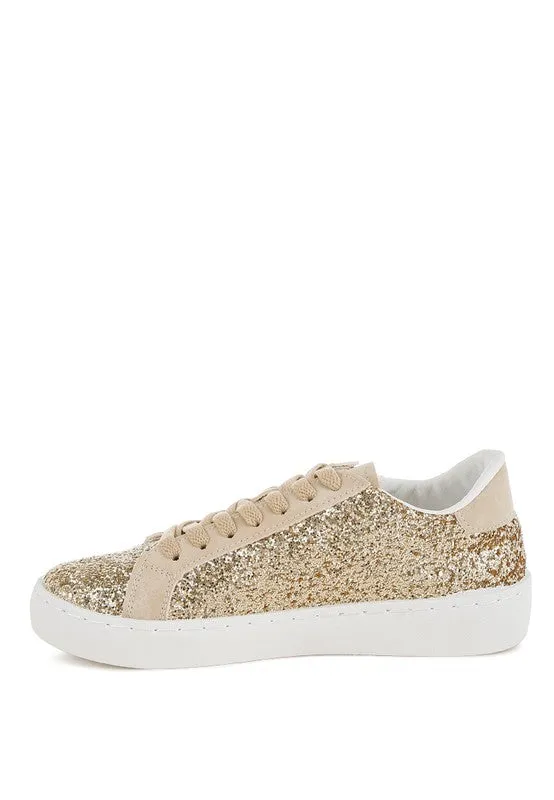 Shinding Glitter Star Chunky Sneakers