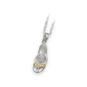 Slipper II - Sterling Silver Black Hills Gold Pendant