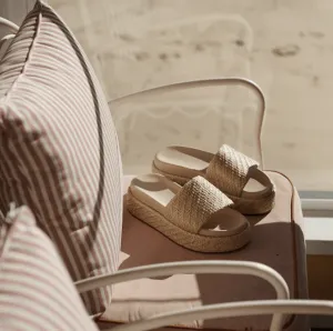 SOLSANA Dustin Flatform - Natural Raffia