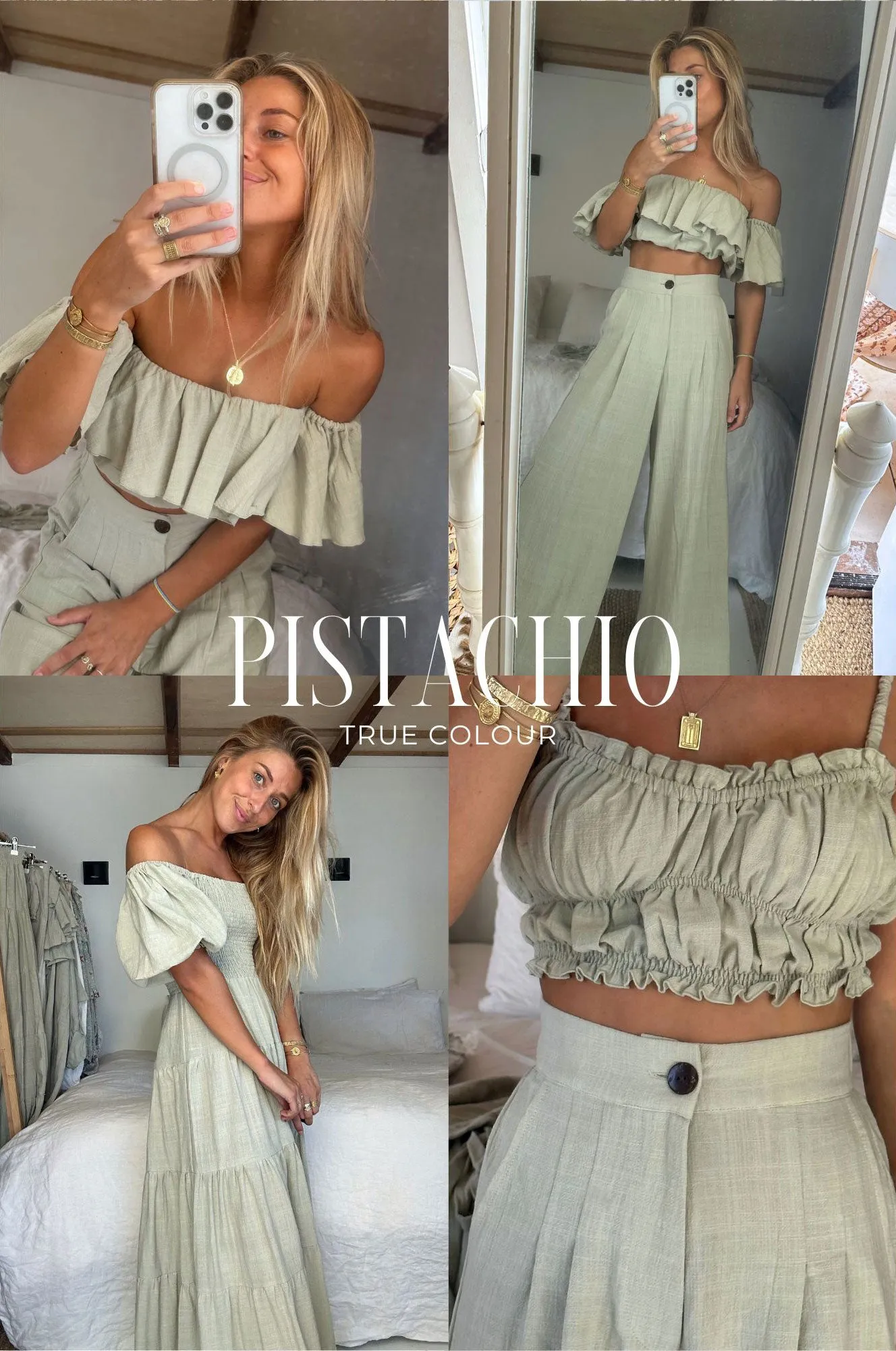 Sophie Crop - Pistachio