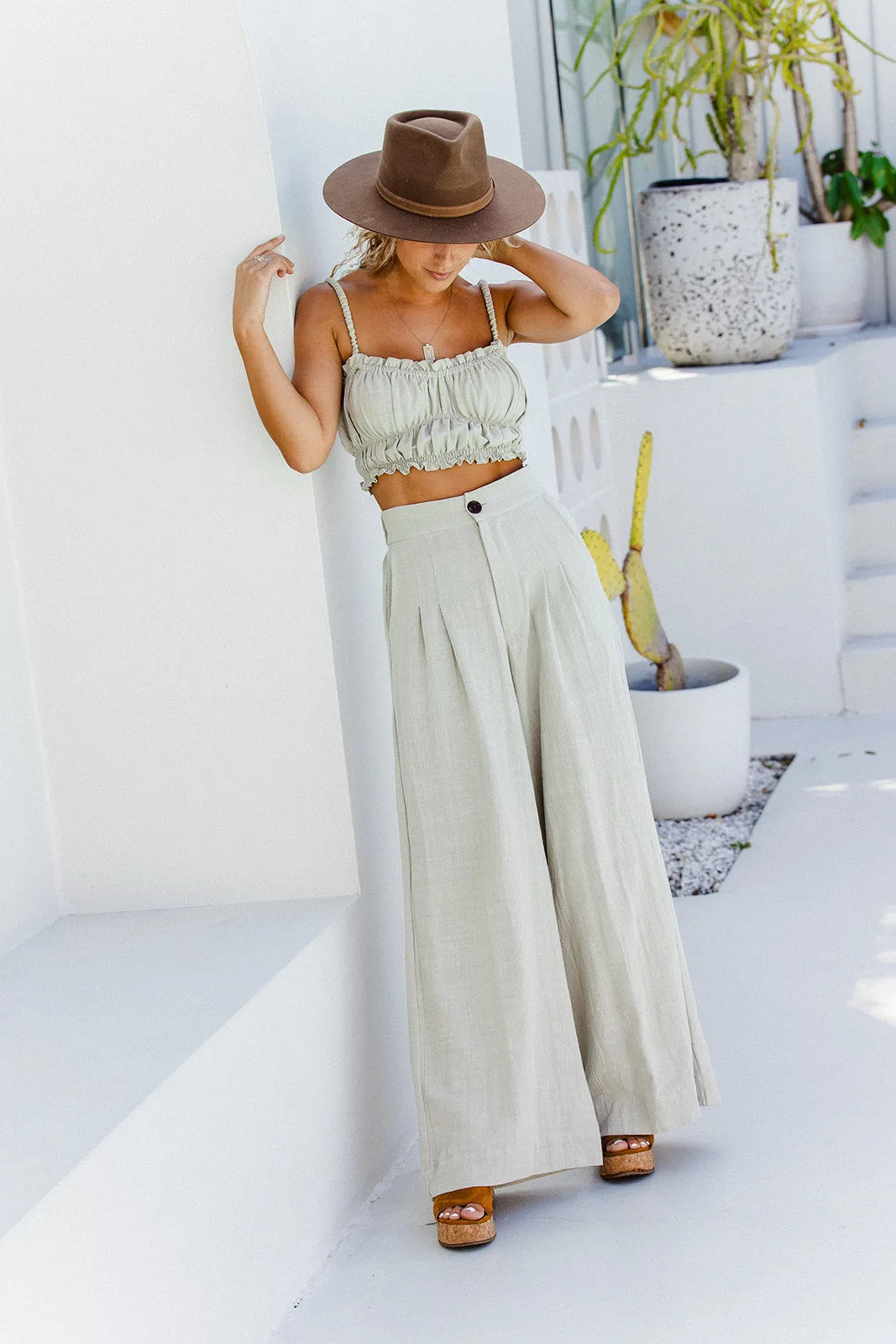 Sophie Crop - Pistachio