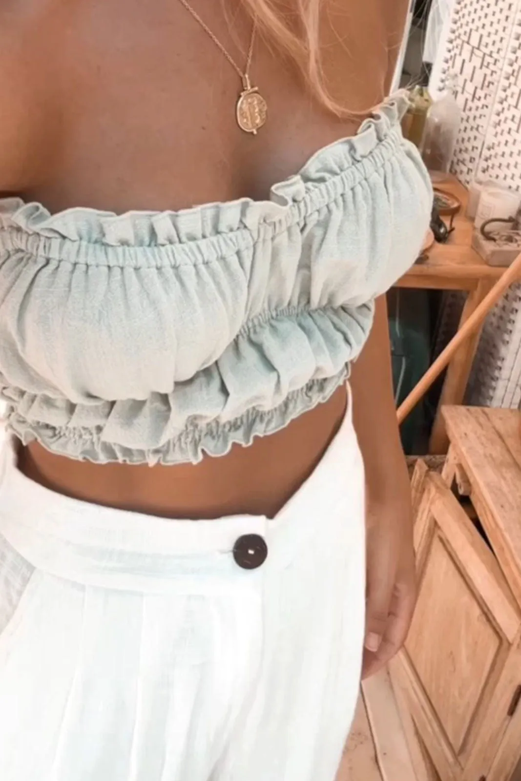 Sophie Crop - Pistachio