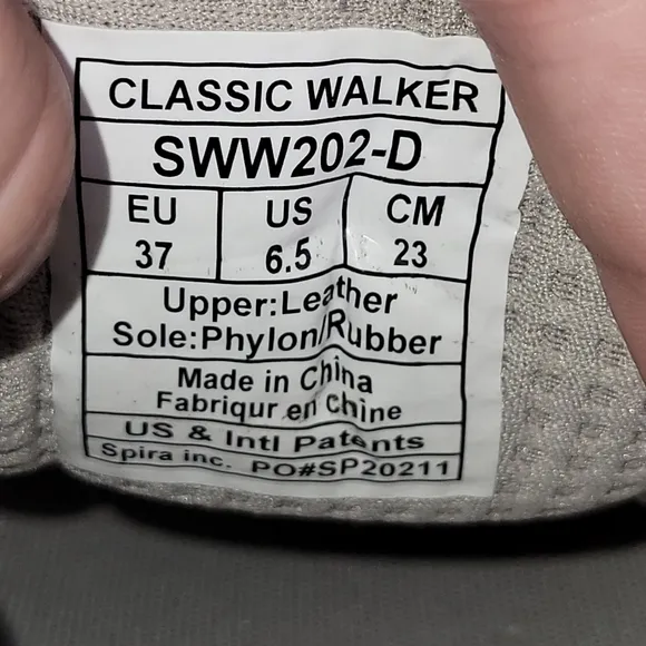 Spira Athletic Sneakers Womens 6.5 Classic Walker Leather Walking Shoes White