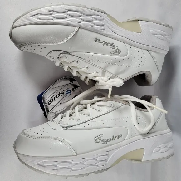 Spira Athletic Sneakers Womens 6.5 Classic Walker Leather Walking Shoes White