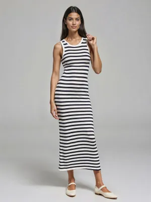 Stripe Knit Tank Maxi Dress