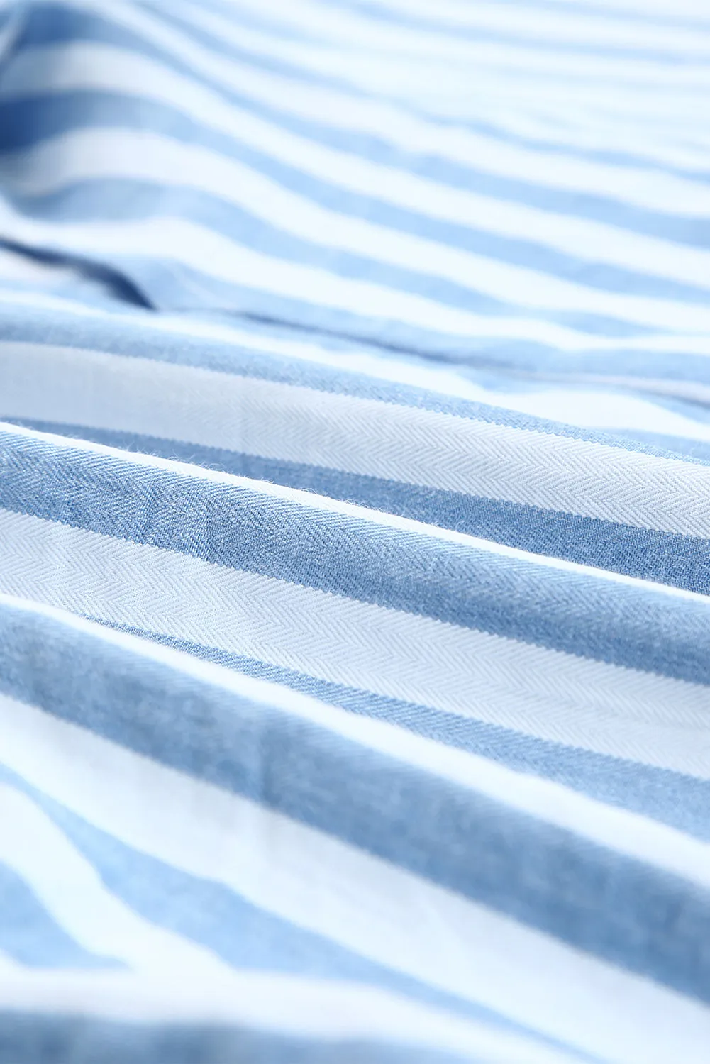 Striped Tie Back Ruffle Trim Tank Top