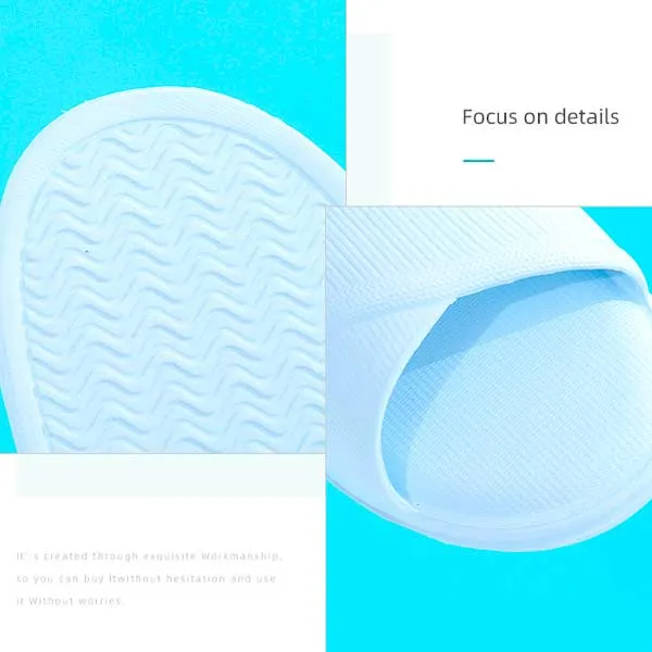 Stylish stripes bathroom slippers for ladies (Blue, 39/40)