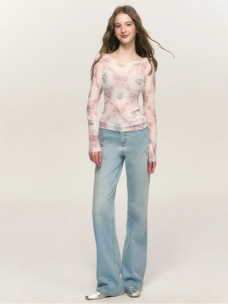 Sweet Bow Fantasy Mesh Top