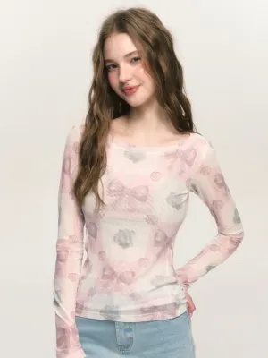 Sweet Bow Fantasy Mesh Top