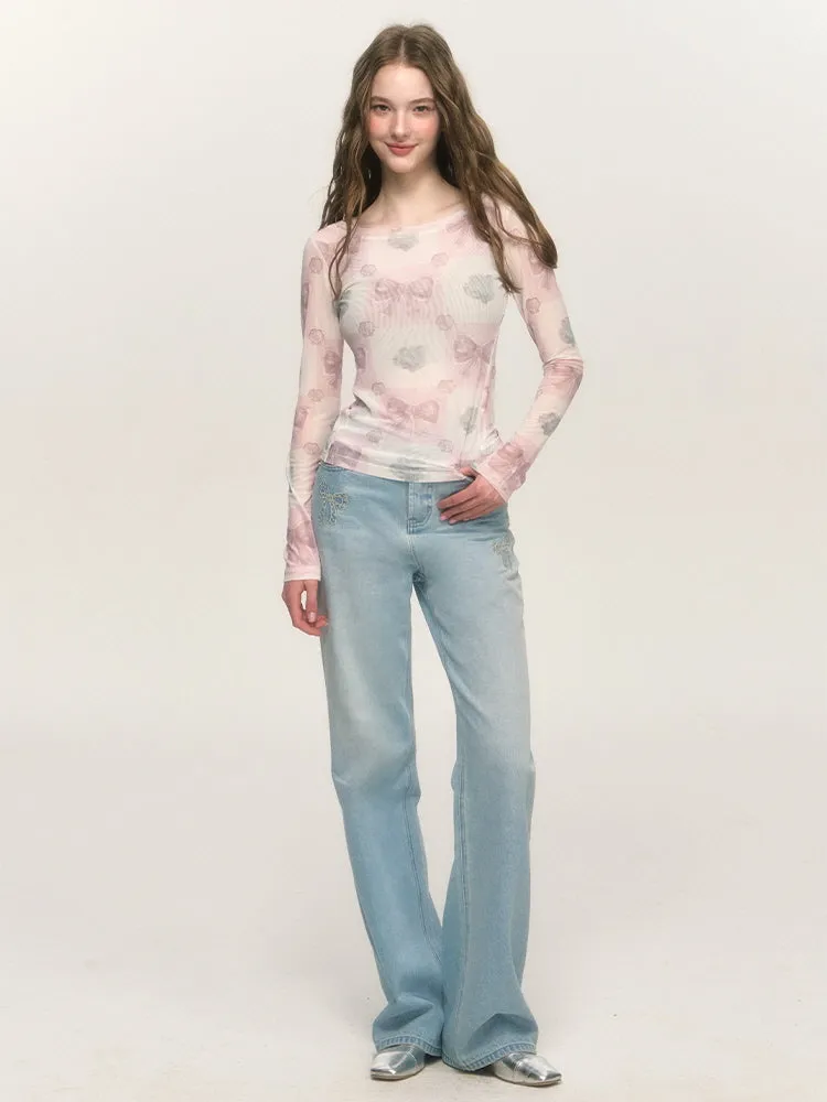 Sweet Bow Fantasy Mesh Top
