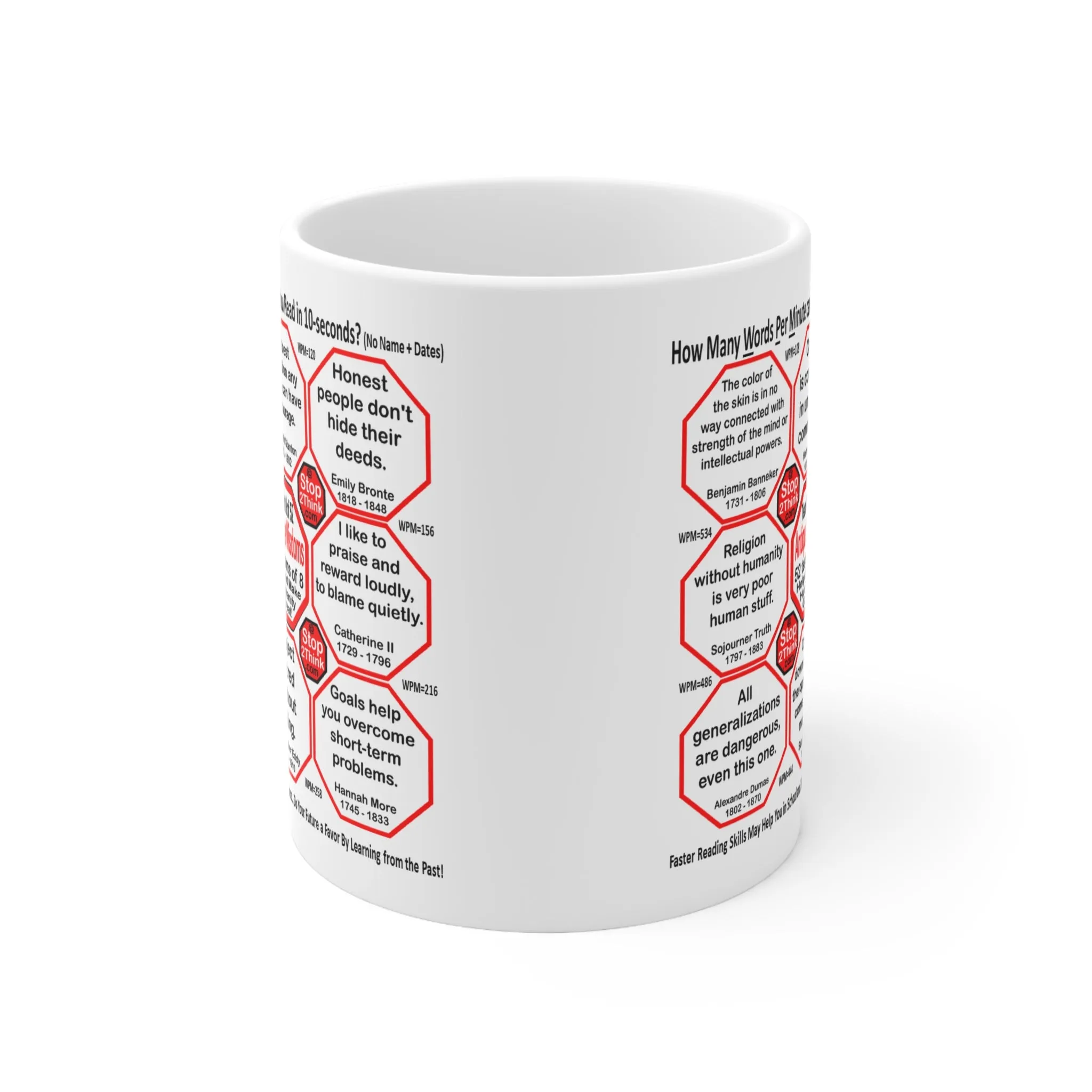 Teams 9 10 of 52... How Fast Can You Read Mug Wisdoms? - Drink Wisely at Stop2Think.com