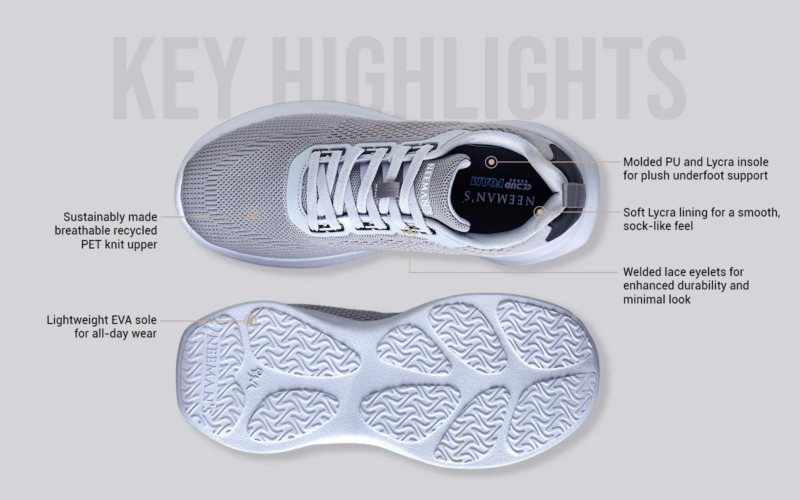 The CloudKnit Sneakers : Grey