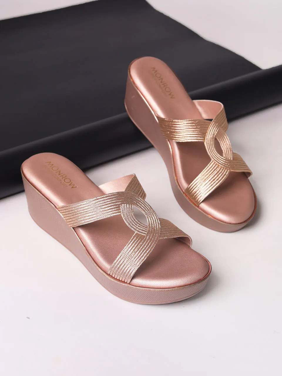 Tinley Rose Gold Flatform Heels