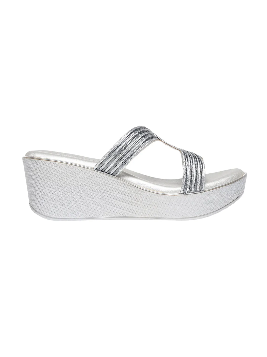 Tinley Silver Flatform Heels