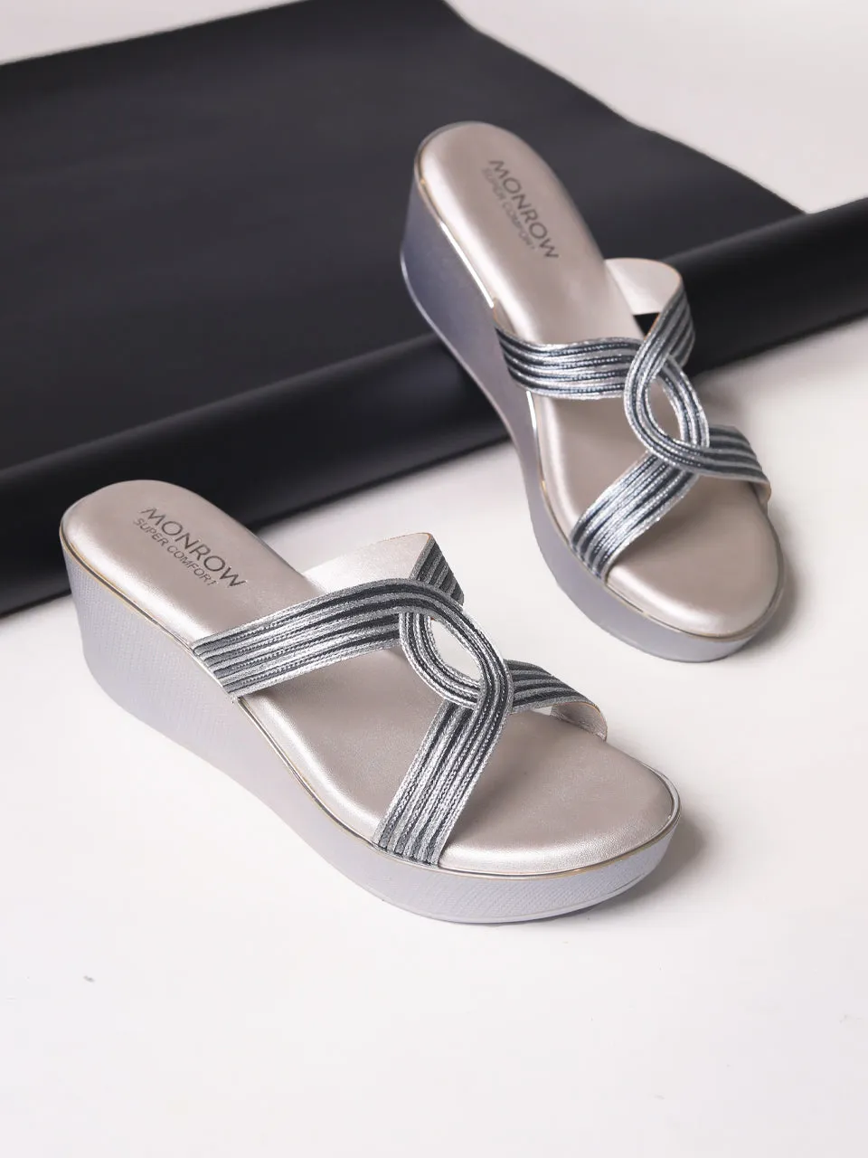 Tinley Silver Flatform Heels