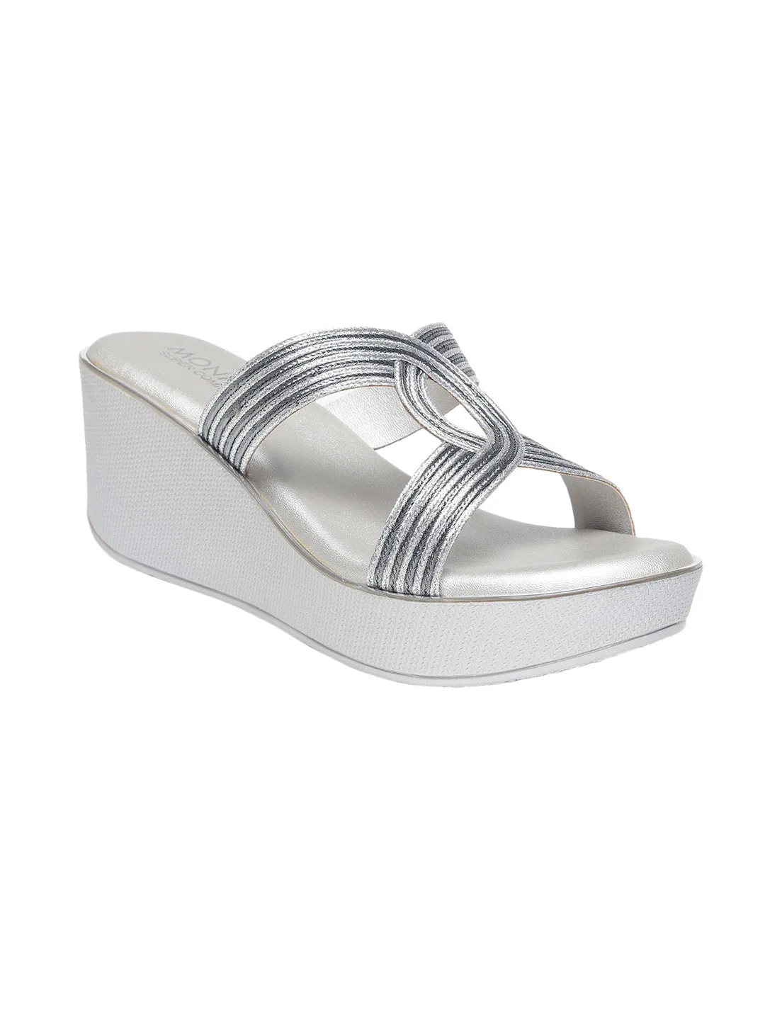 Tinley Silver Flatform Heels